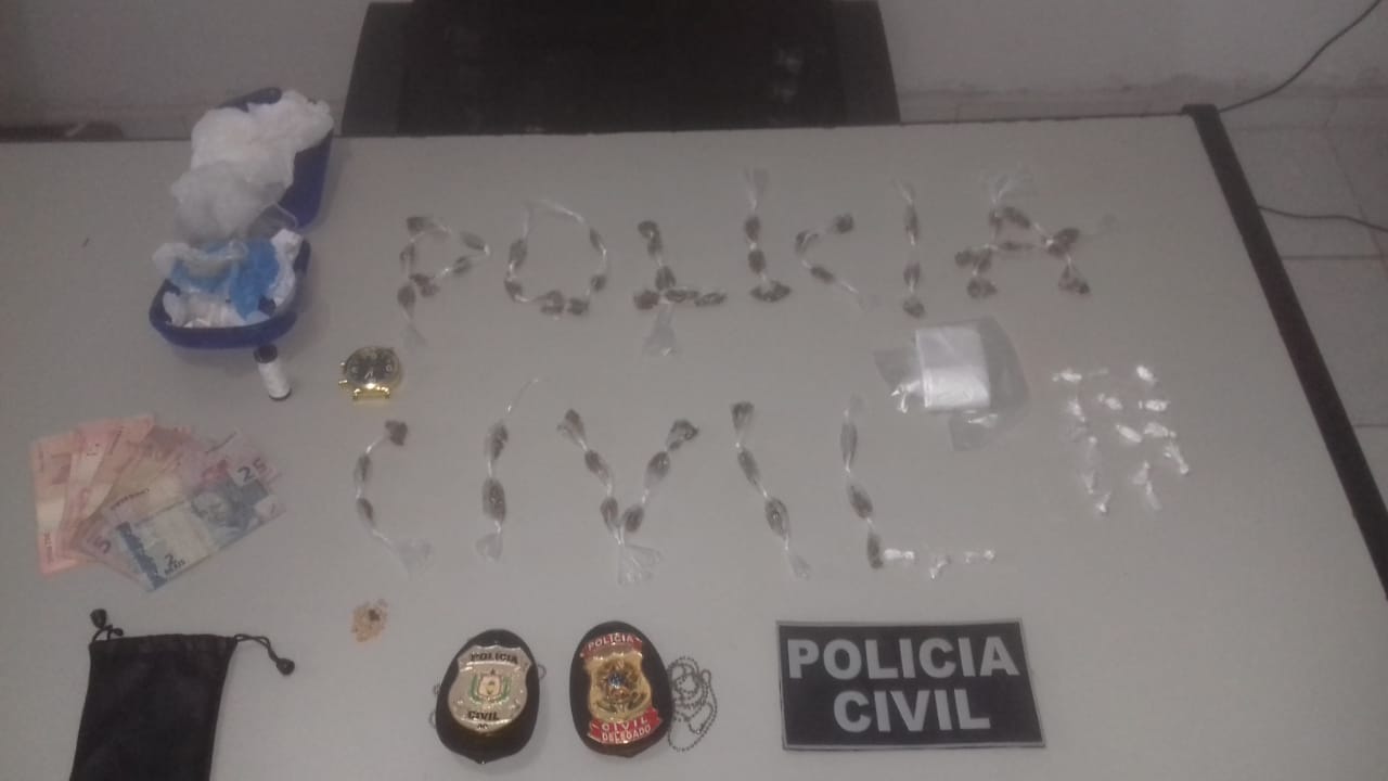 POLÍCIA CIVIL PRENDE TRAFICANTE EM PEDRA BRANCA DO AMAPARI